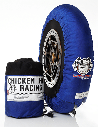 Chicken Hawk Tire warmers pole position