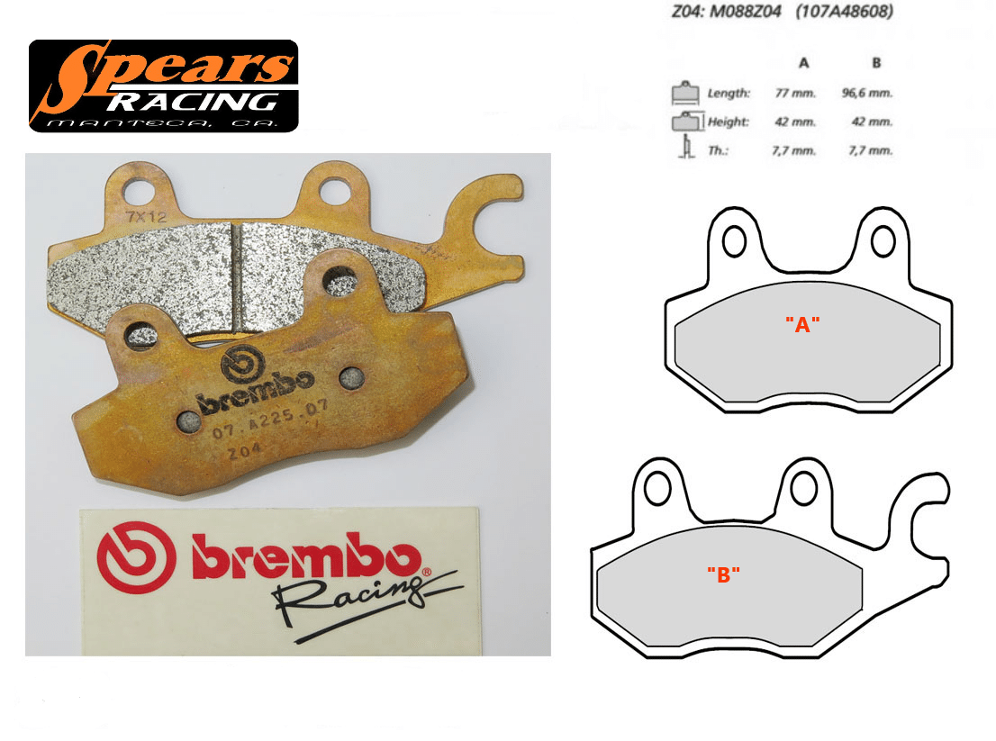 Parts :: Ducati :: 848 / 1098 / 1198 :: Brake / Clutch / Controls :: Brake  Calipers / Pads :: Brembo Z04 Racing Brake Pads for M4 Radial Calipers -  HSBK Racing, Race Team, Training Facility, Exotic Parts