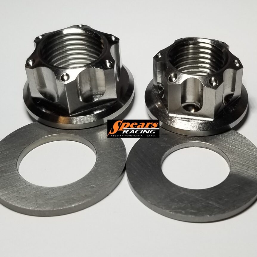 Kawasaki Ninja 250/300 Titanium Axle Nut Kit Spears Racing