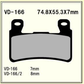 Kawasaki ZX636 Brake Pads VD-166/2XX 2013/Current