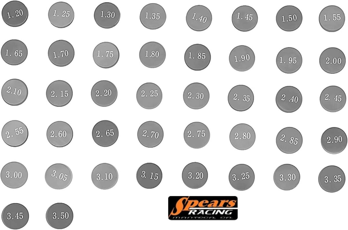 VALVE SHIM KIT 7.48 MM DIAMETER