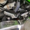 Kawasaki Ninja 500cc Exhaust Bracket/Rear Brake Reservoir Delete Kit with Titanium Hardware - Image 2