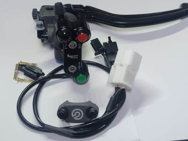 3 Button Master Cylinder Mount CNC Aluminum Start-Stop Switch with Integrated Key switch Elimination Harness Kawasaki EX400/Z400/Ninja 500 2018/Current - Image 6