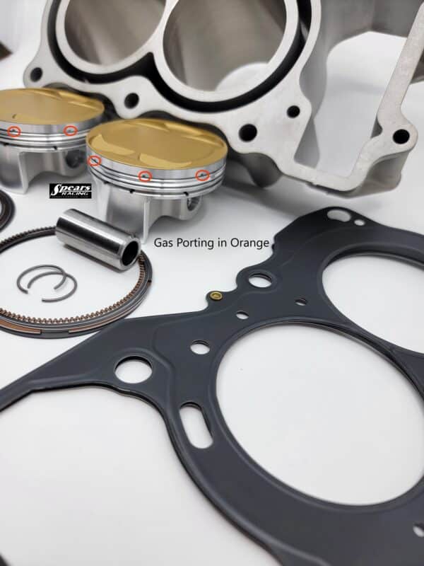 Kawasaki Ninja 500cc Overbore +2 mm Ceramic Dome/Gas Ported Engine Kit Pistons/Cylinder/Gaskets - Image 3