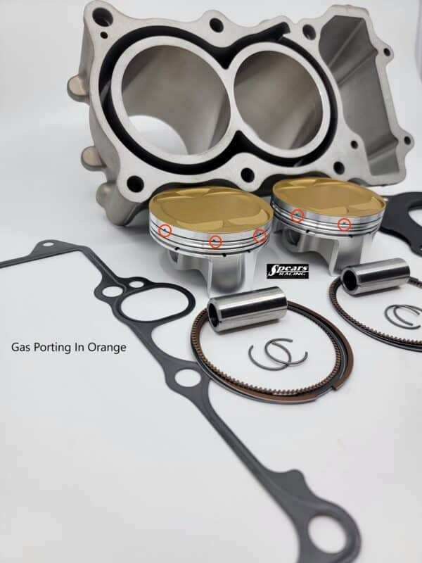 Kawasaki Ninja 500cc Overbore +2 mm Ceramic Dome/Gas Ported Engine Kit Pistons/Cylinder/Gaskets - Image 4
