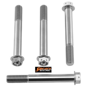 Kawasaki ZX4r/ZX4rr Titanium Caliper Bolts (Race drilled Head)M10x(1.25mm)x80mm (For Oversized Rotors)